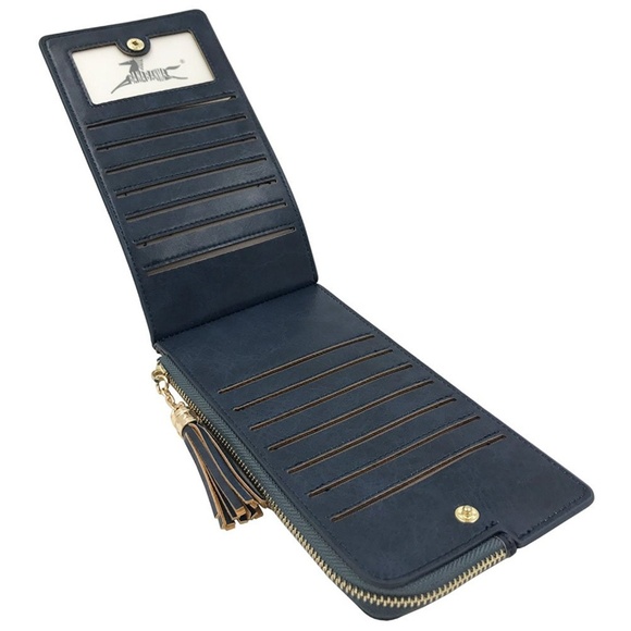 Womens RFID Bifold Phone Wallet Cards Organizer - Picture 3 of 5